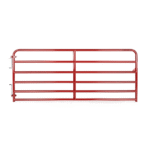 CountyLine 10 ft. x 52 in. 6-Bar Heavy-Duty Tube Gate, 2 in. Tube, Red