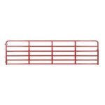 CountyLine 16 ft. x 52 in. 6-Bar Heavy-Duty Tube Gate, 2 in. Tube, Red