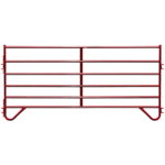 CountyLine 10 ft. x 5 ft. 6-Bar Corral Panel, 1-3/4 in. Tube, Red