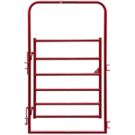 CountyLine 4 ft. x 7 ft. 6-Bar Arch Gate and Frame, 1-3/4 in. Tube