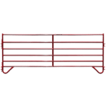 CountyLine 12 ft. x 5 ft. 6-Bar Corral Panel, 1-3/4 in. Tube, Red