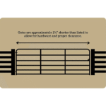 CountyLine 8 ft. x 52 in. Round Corner Gate, Green - Image 2