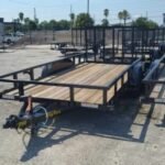 7X16 Big Tex Tandem Axle Pipe Black Utility Trailer (70PI-16XBK4RG-GA)