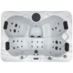 3 Person 55 – Jet Acrylic Rectangle Standard Hot Tub with Ozonator in Slate Gray - Image 2