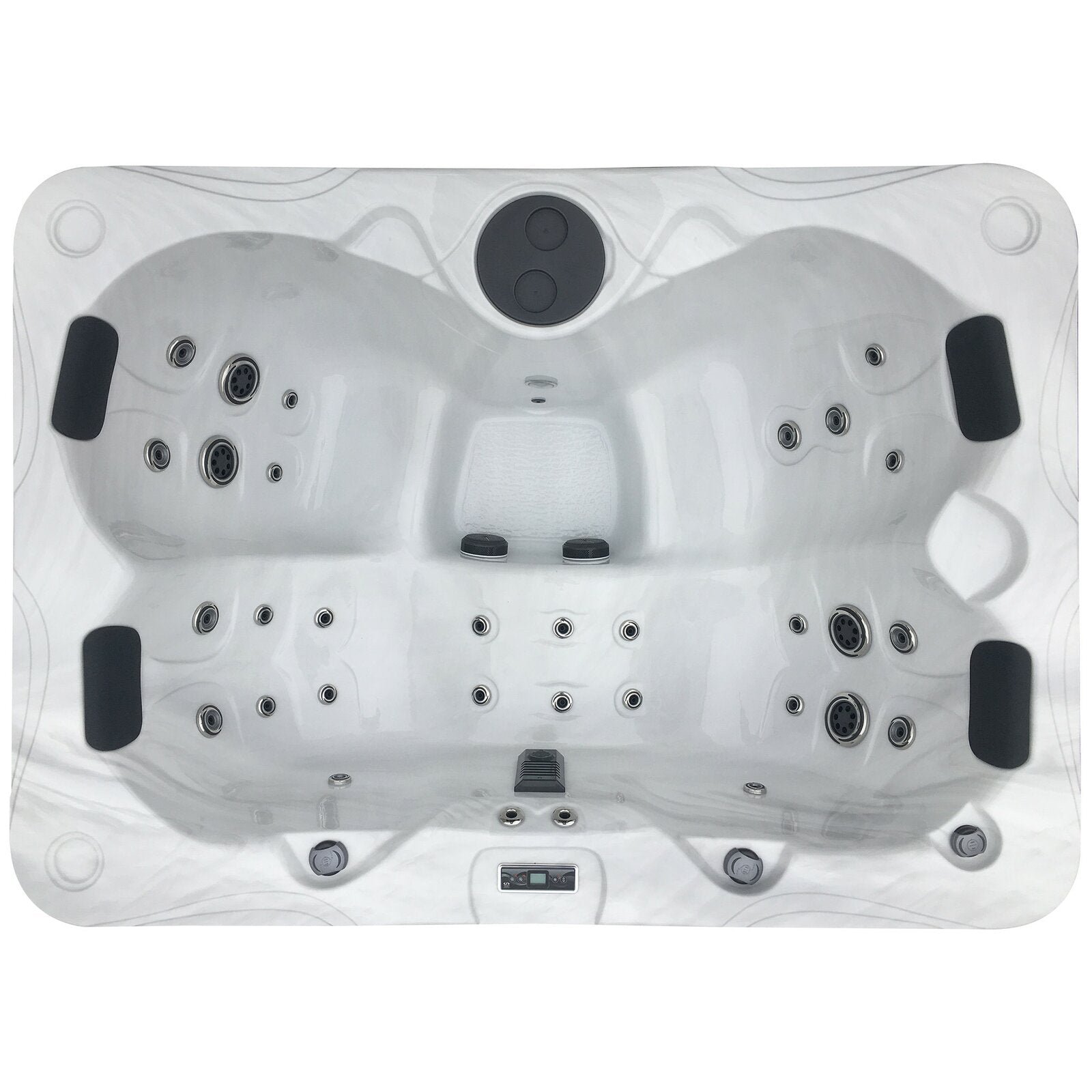 3 Person 55 – Jet Acrylic Rectangle Standard Hot Tub with Ozonator in Slate Gray - Image 2