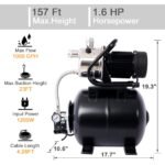 1.6HP Shallow Well Pump with 5-Gallon Pressure Tank – Automatic Water Booster, Garden & Irrigation Pump - Image 6
