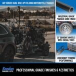 Go! Series Dual Rail Ride-Up Folding Motorcycle Trailer Discounted - Image 9
