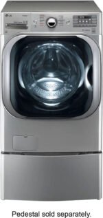LG – 5.2 Cu. Ft. High Efficiency Front-Load Washer with Steam and TurboWash Technology – Graphite steel - Image 4