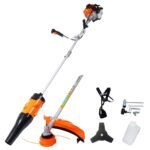 3-in-1 Blower, String Trimmer & 10" Brush Cutter with Rubber Handle and Shoulder Strap - Image 2