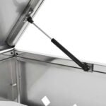 vidaXL Triple Wheelie Bin Shed 63.4 gal Stainless - Image 6