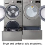 LG – 4.5 Cu. Ft. High-Efficiency Stackable Smart Front Load Washer with Steam and 6Motion Technology – Graphite steel