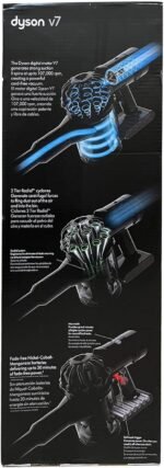 Dyson – V7 Fluffy Hardwood Cord-Free Stick Vacuum – Iron/Blue - Image 2