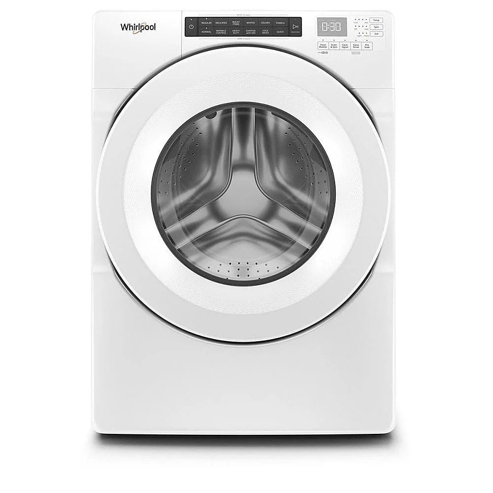 6313769_sd-1 Whirlpool – 4.3 Cu. Ft. High Efficiency Stackable Front Load Washer with 35 Cycle Options – White - Image 1