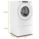 Whirlpool – 4.3 Cu. Ft. High Efficiency Stackable Front Load Washer with 35 Cycle Options – White - Image 4