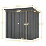 6 X 4 Ft Outdoor Storage Shed, All Weather Tool Shed For Garden, Backyard, Lawn, Black - Image 2