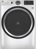 GE – 4.8 CuFt High-Efficiency Stackable Smart Front Load Washer w/UltraFresh Vent System & Microban Antimicrobial Technology – White on white - Image 5