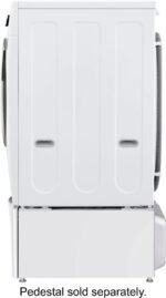 LG – 5.0 Cu. Ft. High-Efficiency Stackable Smart Front Load Washer with Steam and Built-In Intelligence – White - Image 4