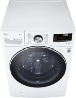 LG – 5.0 Cu. Ft. High-Efficiency Stackable Smart Front Load Washer with Steam and Built-In Intelligence – White - Image 14
