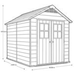 Keter Newton 7ft 6″ x 9ft 5″ (2.3 x 2.9m) Storage Shed - Image 6