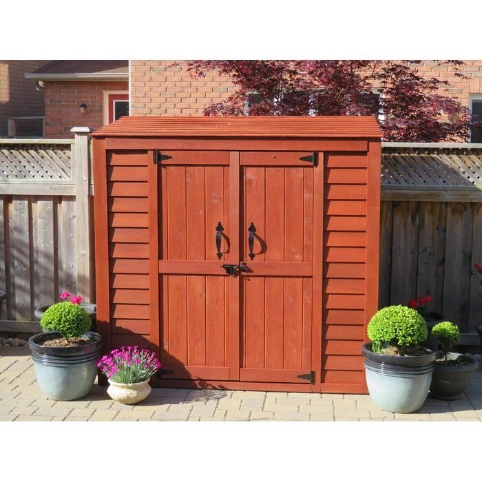 6 ft. W x 3 ft. D Grand Garden Chalet Cedar Wood Tool Shed - Image 5