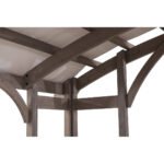 SummerCove 10 ft. x 14 ft. Light Gray Cedar Frame Arched Pergola with Shelves - Image 6