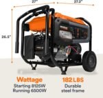 Generac 8,125 Starting Watt Portable Gas Generator – Includes Extension Cord - Image 25