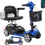 4-Wheel Mobility Scooter for Adults & Seniors, 15–30 Mile Range, 350W, Removable Battery, Compact