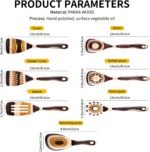 7-Piece Pakkawood Wooden Cooking Utensil Set – Brown Eco-Friendly Kitchen Spoons & Tools for Home Cooking - Image 6