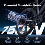 Electric Bike for Adults, 750–1000W, 60 Mile Range, 20MPH, 20″/26″ Tires, Mountain & Commuting - Image 9
