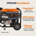 Generac 8,125 Starting Watt Portable Gas Generator – Includes Extension Cord - Image 3