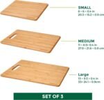 3-Piece Bamboo Cutting Board Set – Food-Grade Wooden Kitchen Chopping Boards, Knife-Friendly, Lightweight with Hanging Hole - Image 2