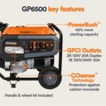 Generac 8,125 Starting Watt Portable Gas Generator – Includes Extension Cord - Image 60