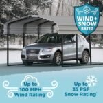 Arrow Carport, 12 ft. x 24ft. x 9ft. Charcoal 12′ x 24′ x 9′ - Image 13