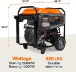 Generac 8,125 Starting Watt Portable Gas Generator – Includes Extension Cord - Image 44
