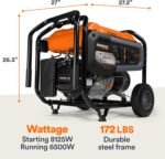 Generac 8,125 Starting Watt Portable Gas Generator – Includes Extension Cord - Image 57