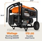 Generac 8,125 Starting Watt Portable Gas Generator – Includes Extension Cord - Image 50