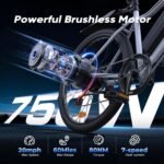 Electric Bike for Adults, 750–1000W, 60 Mile Range, 20MPH, 20″/26″ Tires, Mountain & Commuting - Image 18