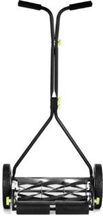 ULM Center ProCut 16” Manual Reel Lawn Mower – 7 Precision Blade Push Mower for Small to Medium Lawns, Lightweight Eco-Friendly Grass Cutter