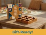 5.5 Inch Wooden Tic Tac Toe Game – Coffee Tabletop XO Block Board for Family Game Night, Desk Decor & Gift - Image 2