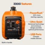 Generac 3,300-Watt Gas Powered Portable Inverter Generator – Lightweight and Compact - Image 40