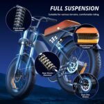 Electric Bike for Adults, 750–1000W, 60 Mile Range, 20MPH, 20″/26″ Tires, Mountain & Commuting - Image 4