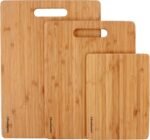 3-Piece Bamboo Cutting Board Set – Food-Grade Wooden Kitchen Chopping Boards, Knife-Friendly, Lightweight with Hanging Hole - Image 3