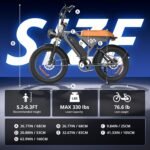 Electric Bike for Adults, 750–1000W, 60 Mile Range, 20MPH, 20″/26″ Tires, Mountain & Commuting - Image 6