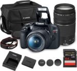 Canon EOS Rebel T7 DSLR Camera with 18-55mm & 75-300mm Lens Kit - Image 15