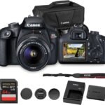 Canon EOS Rebel T100 DSLR Camera 18MP with 18-55mm Lens + Bag + 64GB Card