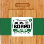 3-Piece Bamboo Cutting Board Set – Food-Grade Wooden Kitchen Chopping Boards, Knife-Friendly, Lightweight with Hanging Hole