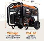 Generac 8,125 Starting Watt Portable Gas Generator – Includes Extension Cord - Image 6