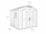 Keter Factor 8×8 Foot Large Resin Outdoor Shed - Image 7