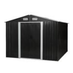 8′ x 10′ Tool Storage Shed Charcoal Black - Image 2