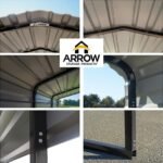 Arrow Carport, 12 ft. x 24ft. x 9ft. Charcoal 12′ x 24′ x 9′ - Image 4